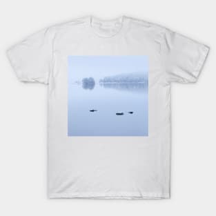 Foggy calm lake scape T-Shirt